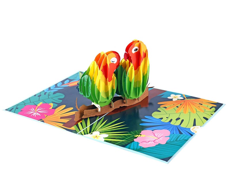 Liif Love Birds 3D Pop Up Anniversary Card for Wife, Husband, Couple, Valentines Day Card - Image 3